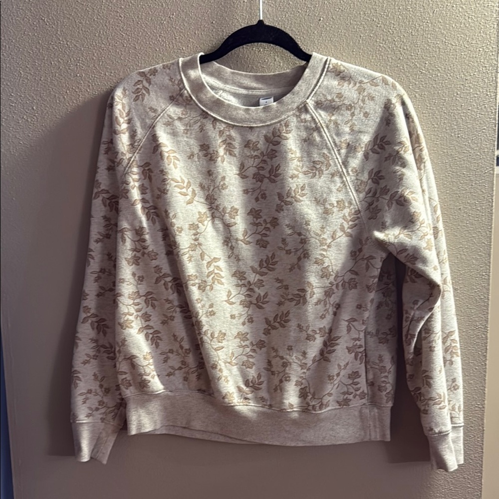 Floral Beige Women's Sweater